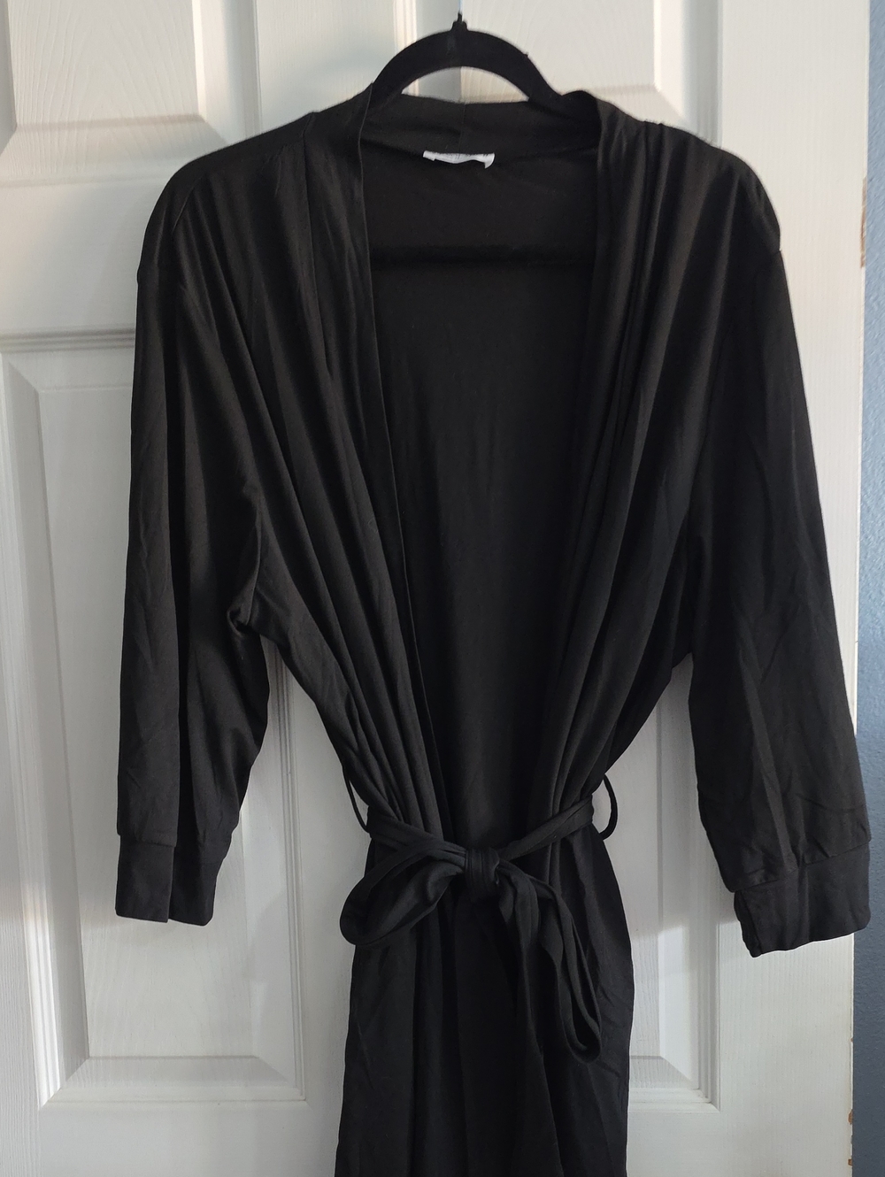 Black Women's Plus 2x Wrap Robe -
